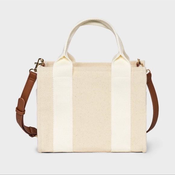 Universal Thread Handbags - MINI BOXY TOTE HANDBAG IN OFF WHITE